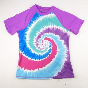 Lands' End Purple Tie Dye Rashguard